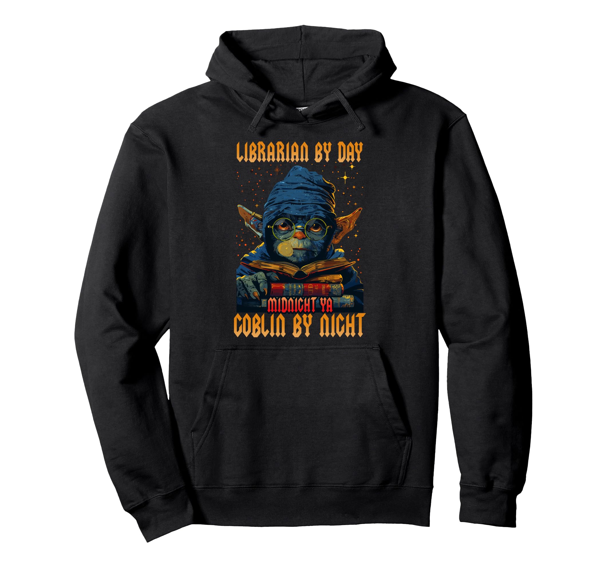 Librarian Day Midnight Ya Coblin Night Hoodie - Minimalist Print Unisex - T-Shirt, Sweatshirt, Hoodie