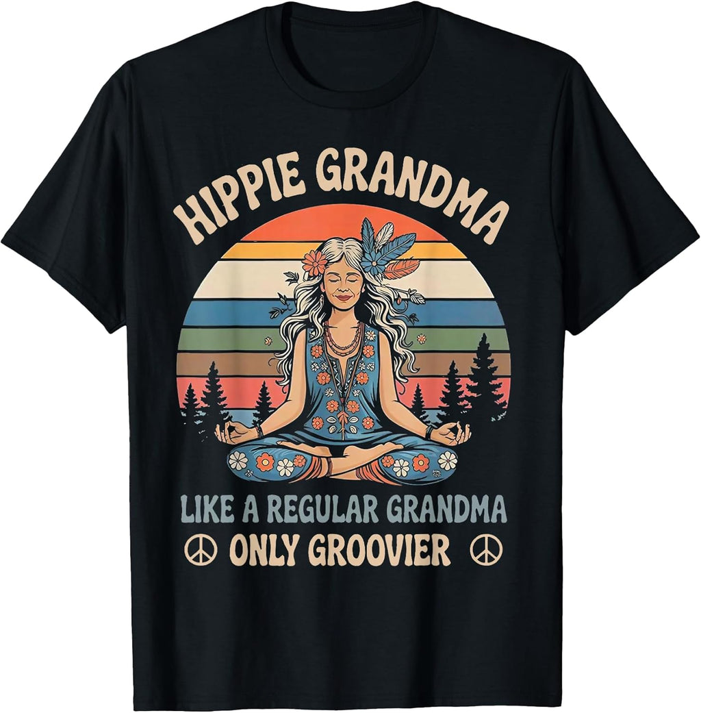 Groovy Hippie Grandma Merch Co. Unisex T-shirt, Sweatshirt, Hoodie, Long Sleeve Tee - T-Shirt, Sweatshirt, Hoodie