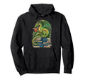 Reading Dragon Bibliophile Book Lover Hoodie - Minimalist Print for Adults - T-Shirt, Sweatshirt, Hoodie