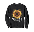 Choose Joy Minimalist Sunflower Sweatshirt - Aesthetic Graphic for Adults - T-Shirt, Sweatshirt, Hoodie