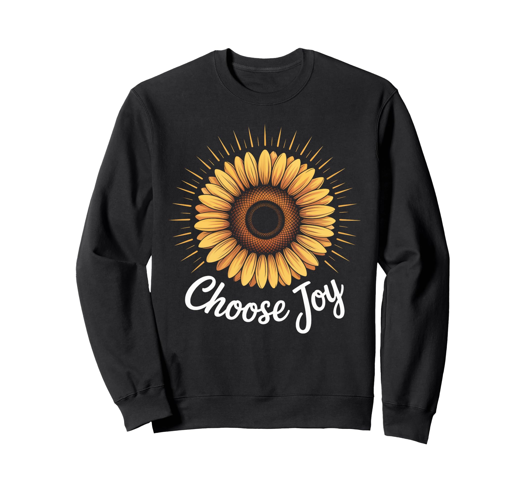 Choose Joy Minimalist Sunflower Sweatshirt - Aesthetic Graphic for Adults - T-Shirt, Sweatshirt, Hoodie