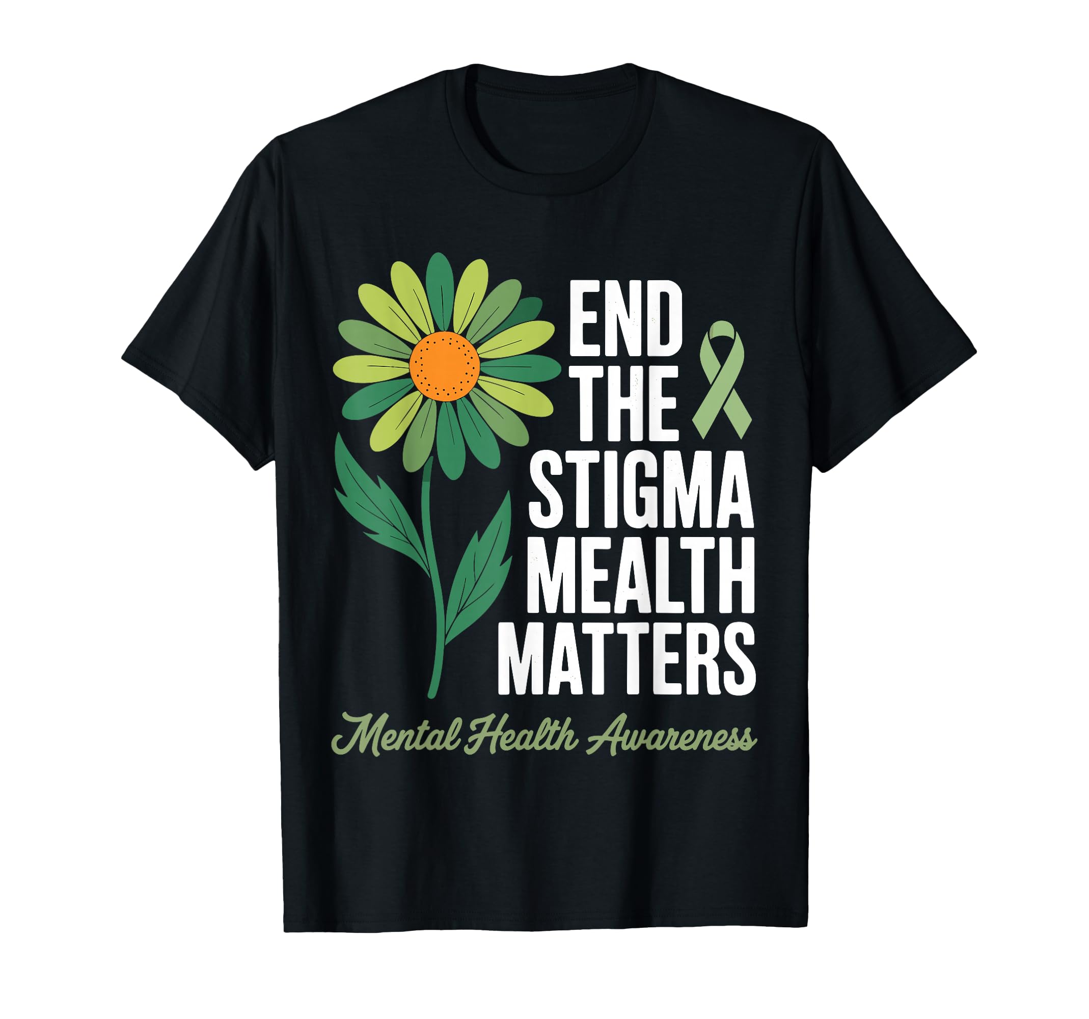 End Stigma Mental Health Matters T-Shirt - Custom Art Print for Adults - T-Shirt, Sweatshirt, Hoodie