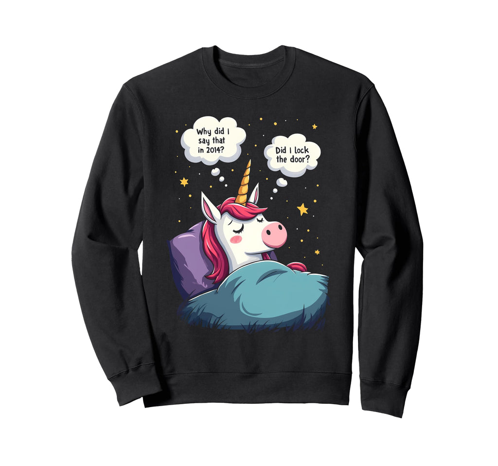 Unicorn Overthinking Funny Sweatshirt - Casual Everyday Wear Men Women - T-Shirt, Sweatshirt, Hoodie