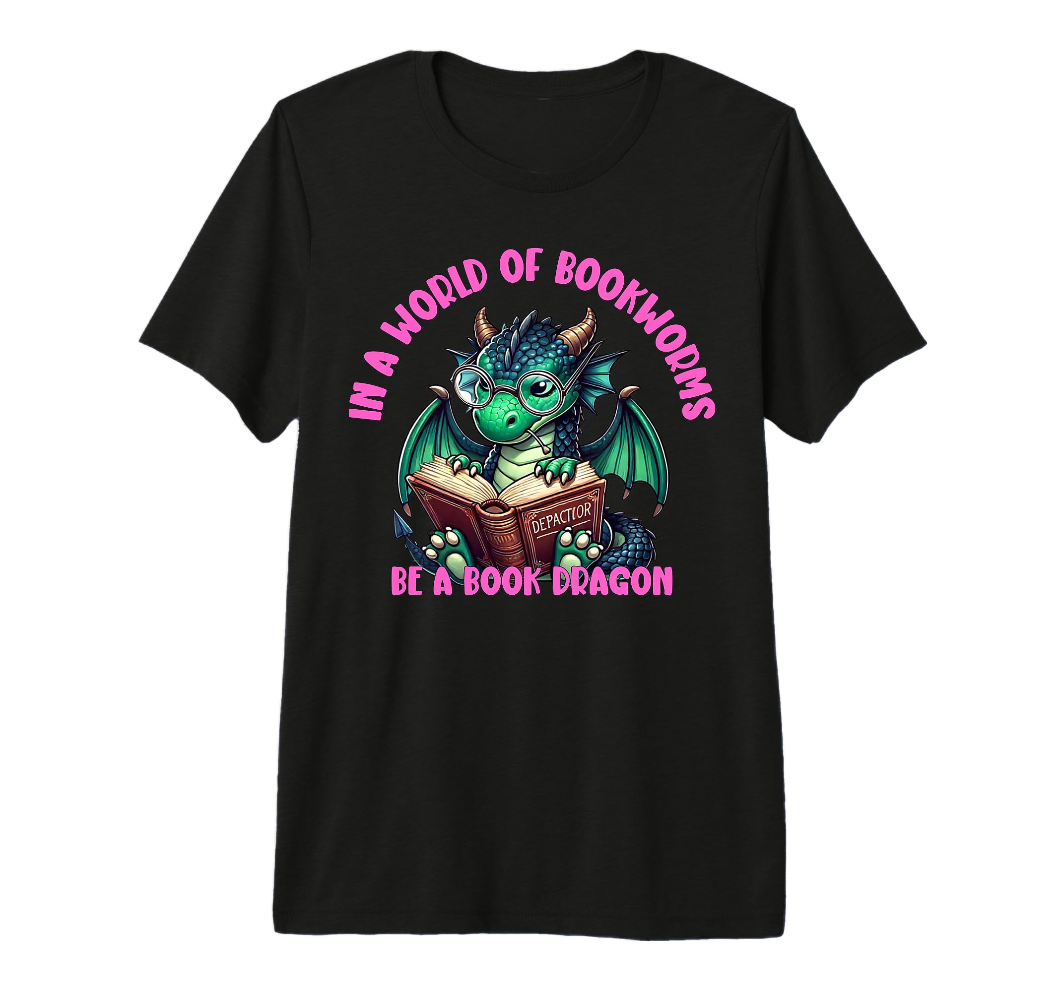 Dragon World Bookworms Be Book Dragon T-Shirt - Unique Graphic for Adults - T-Shirt, Sweatshirt, Hoodie