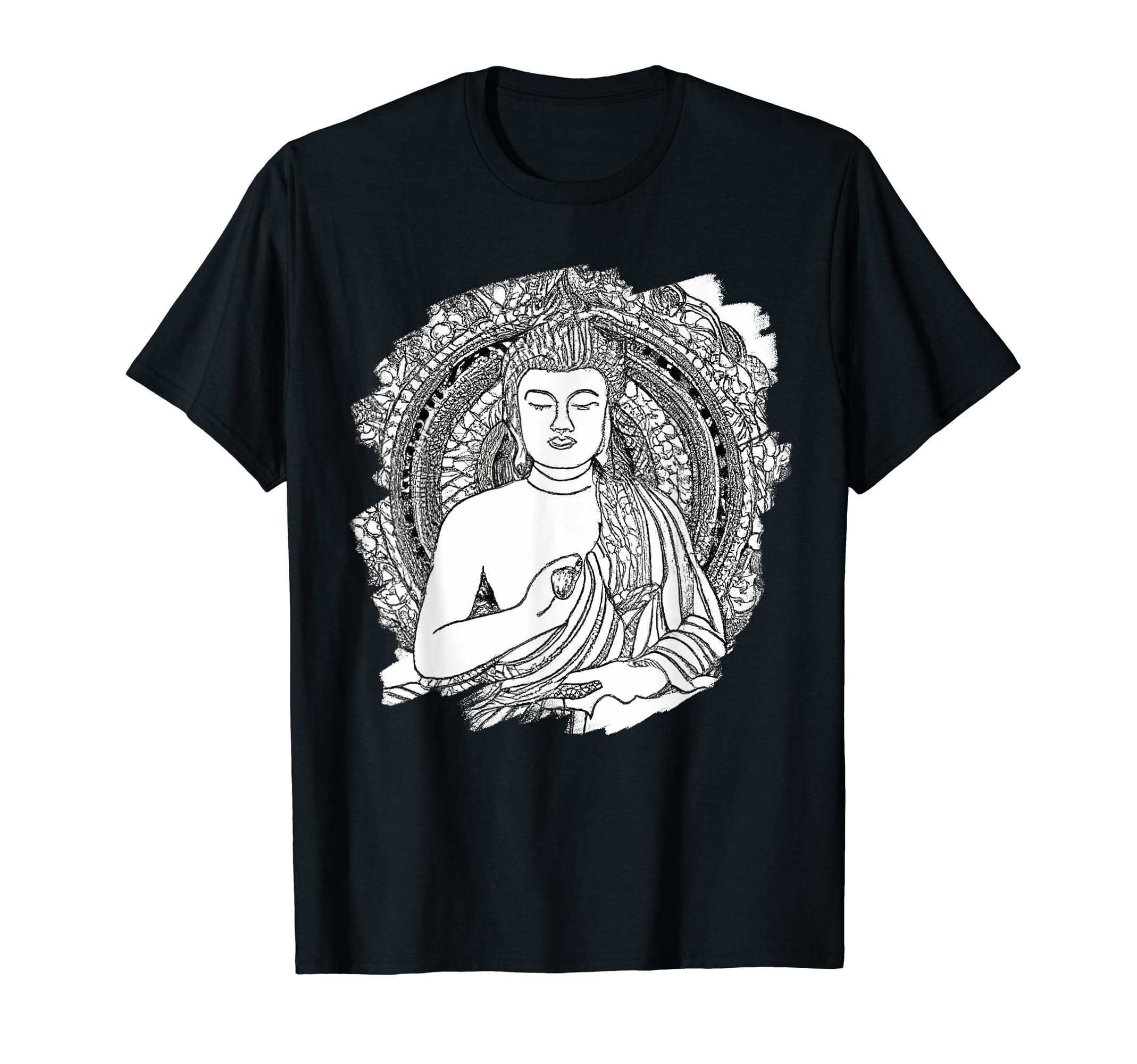 Zen Buddha Mandala Spiritual Asian T-Shirt - Minimalist Print Men Women - T-Shirt, Sweatshirt, Hoodie