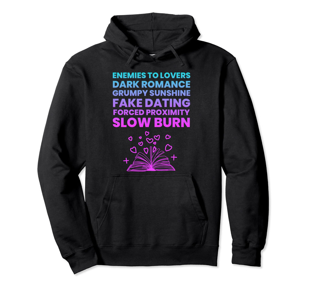 Bibliophile Romance Book Genre Hoodie - Graphic Print Men Women - T-Shirt, Sweatshirt, Hoodie