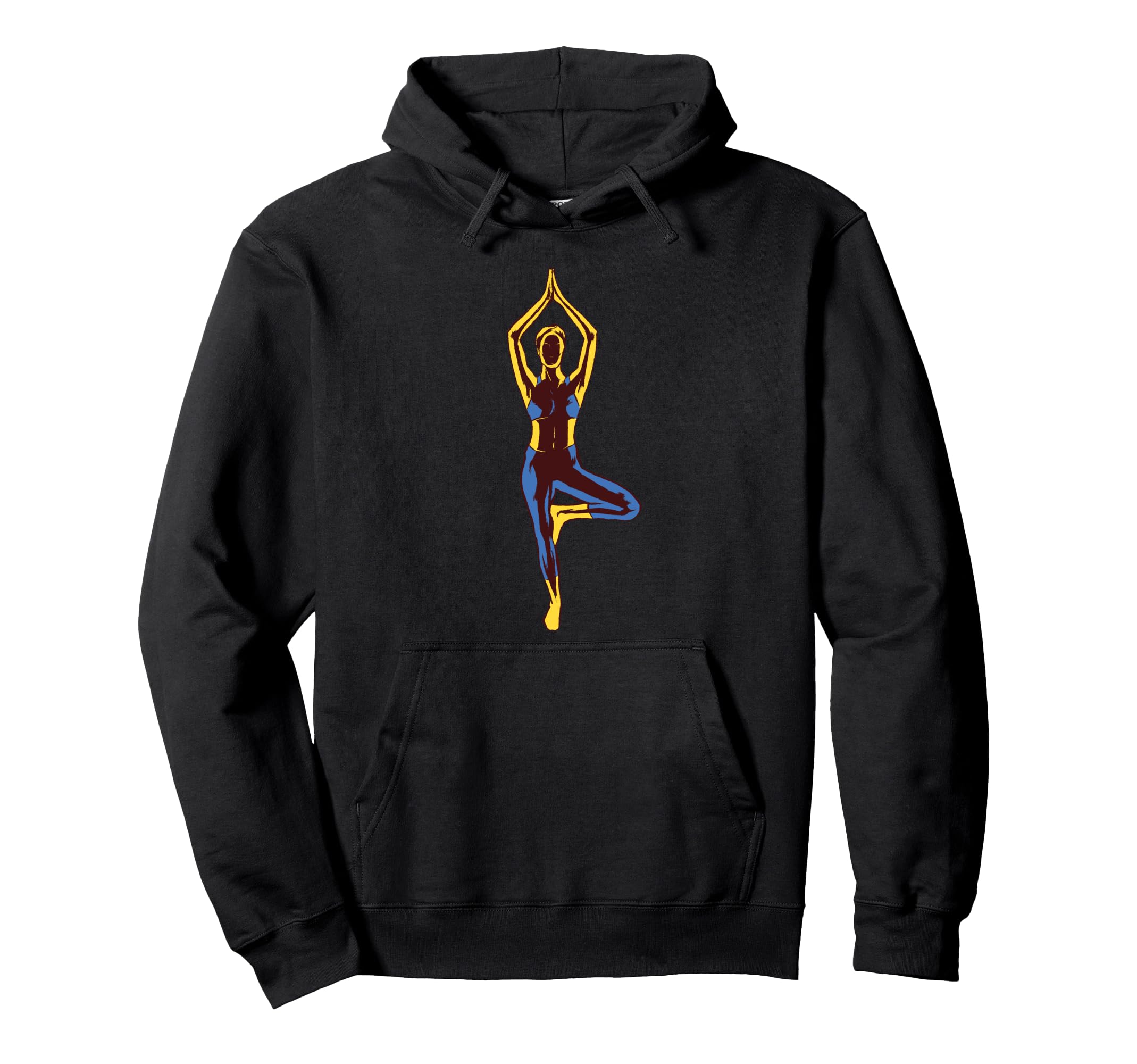 Serene Yoga Pose Tranquil Fitness Hoodie - Unique Graphic for Adults - T-Shirt, Sweatshirt, Hoodie