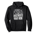 Sorry If Im Mean Im Overstimulated Right Hoodie - Trendy Graphic Men Women - T-Shirt, Sweatshirt, Hoodie