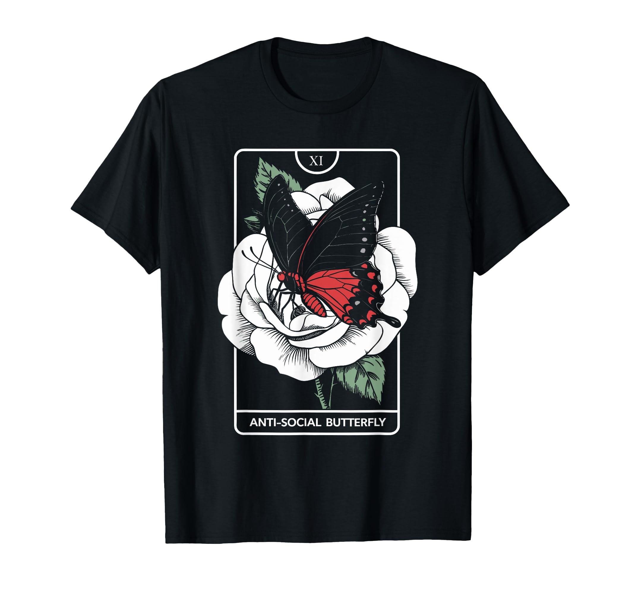 Anti Social Butterfly Gothic Tarot T-Shirt - Aesthetic Graphic Unisex - T-Shirt, Sweatshirt, Hoodie