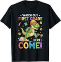 Watch Out 1st Grade Here I Come Dino First Day of School T-Shirt Unisex T-shirt, Sweatshirt, Hoodie, Long Sleeve Tee - T-Shirt, Sweatshirt, Hoodie