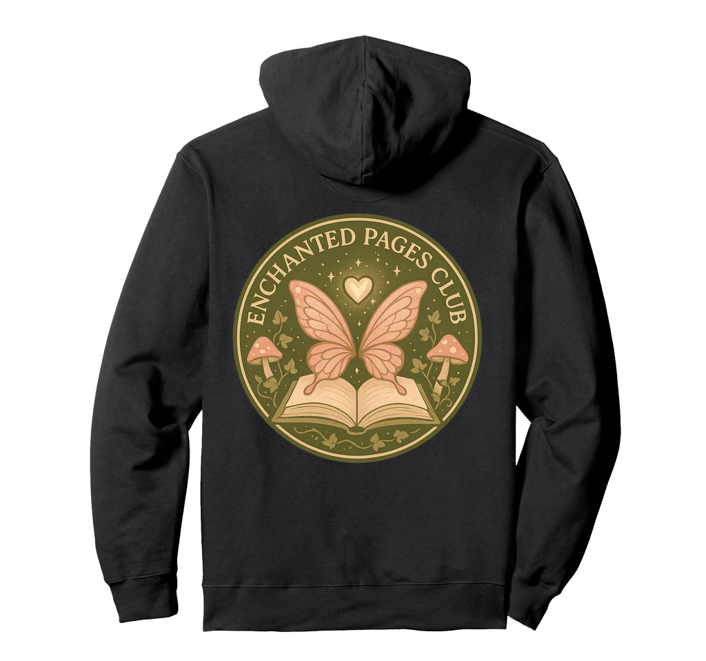 Enchanted Pages Club Fairycore Hoodie - Aesthetic Graphic for Adults - T-Shirt, Sweatshirt, Hoodie