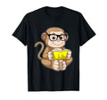 Monkey Nerd Book Glasses T-Shirt - Custom Art Print for Adults - T-Shirt, Sweatshirt, Hoodie