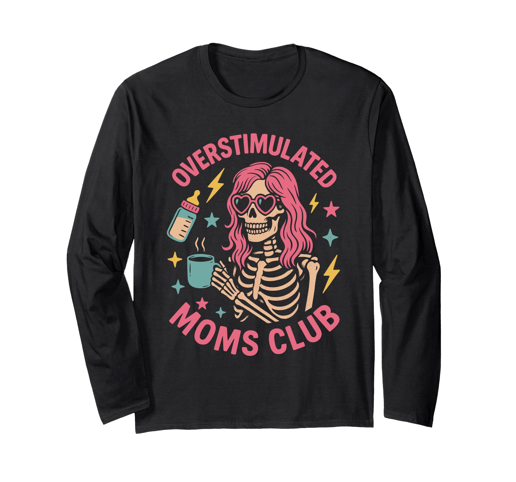 Groovy Moms Club Overstimulated Hoodie - Trendy Graphic Unisex - T-Shirt, Sweatshirt, Hoodie