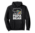 Autism Dad Papa Bear Autistic Child Father Hoodie - Streetwear Style Unisex - T-Shirt, Sweatshirt, Hoodie
