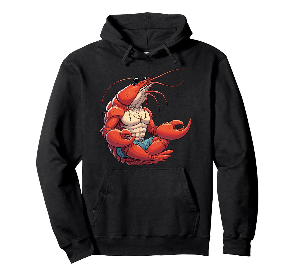 Meditation Lobster Yoga Pose Relaxing Hoodie - Custom Art Print for Adults - T-Shirt, Sweatshirt, Hoodie