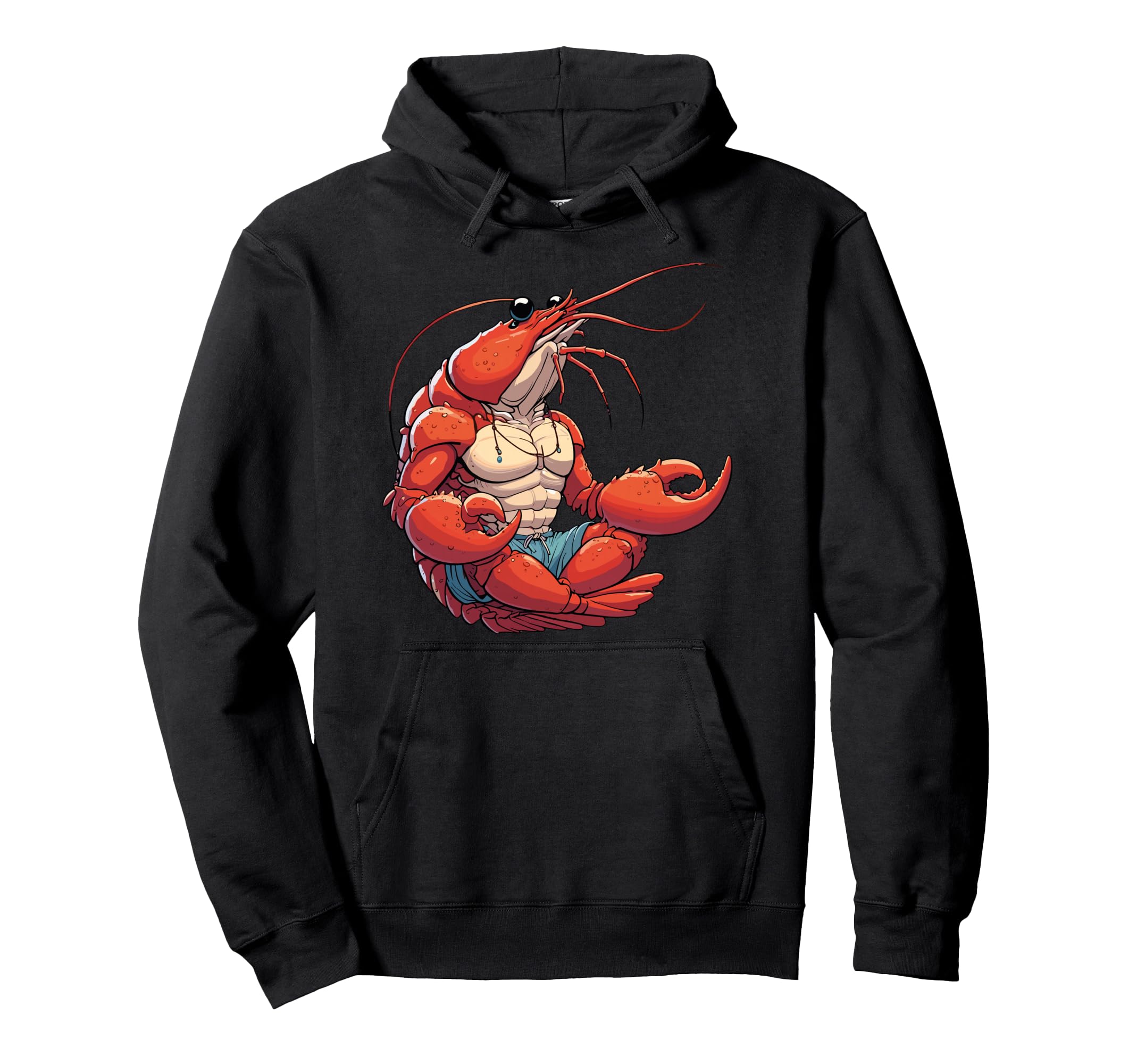 Meditation Lobster Yoga Pose Relaxing Hoodie - Custom Art Print for Adults - T-Shirt, Sweatshirt, Hoodie