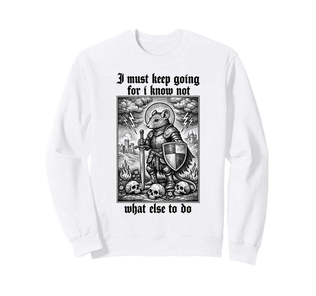 Medieval Knight Mouse Renaissance Sweatshirt - Trendy Graphic Men Women - T-Shirt, Sweatshirt, Hoodie