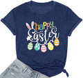 Easter Shirt for Women Happy Easter Egg Tee Cute Bunny Rabbit Graphic Funny Letter Print Casual Short Sleeves Tee Tops - T-Shirt, Sweatshirt, Hoodie