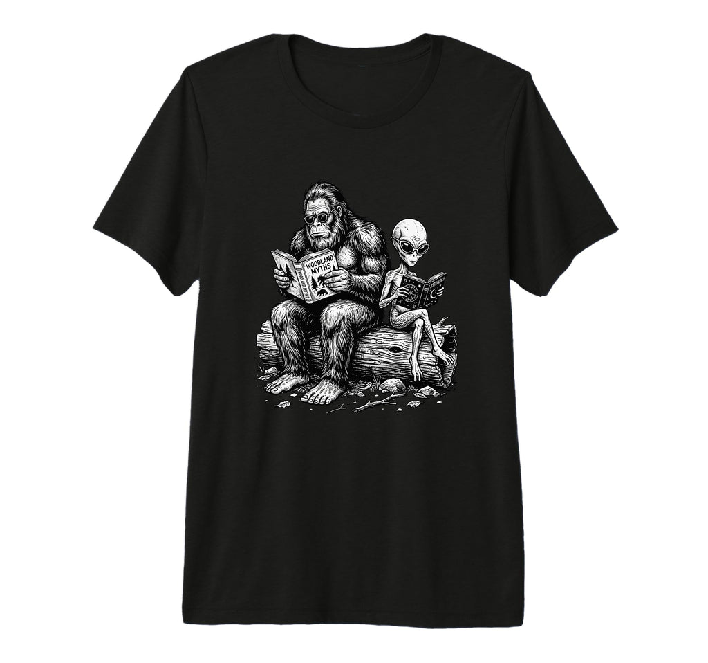 Bookish Bigfoot Alien Reading Club Tri T-Shirt - Streetwear Style Unisex - T-Shirt, Sweatshirt, Hoodie