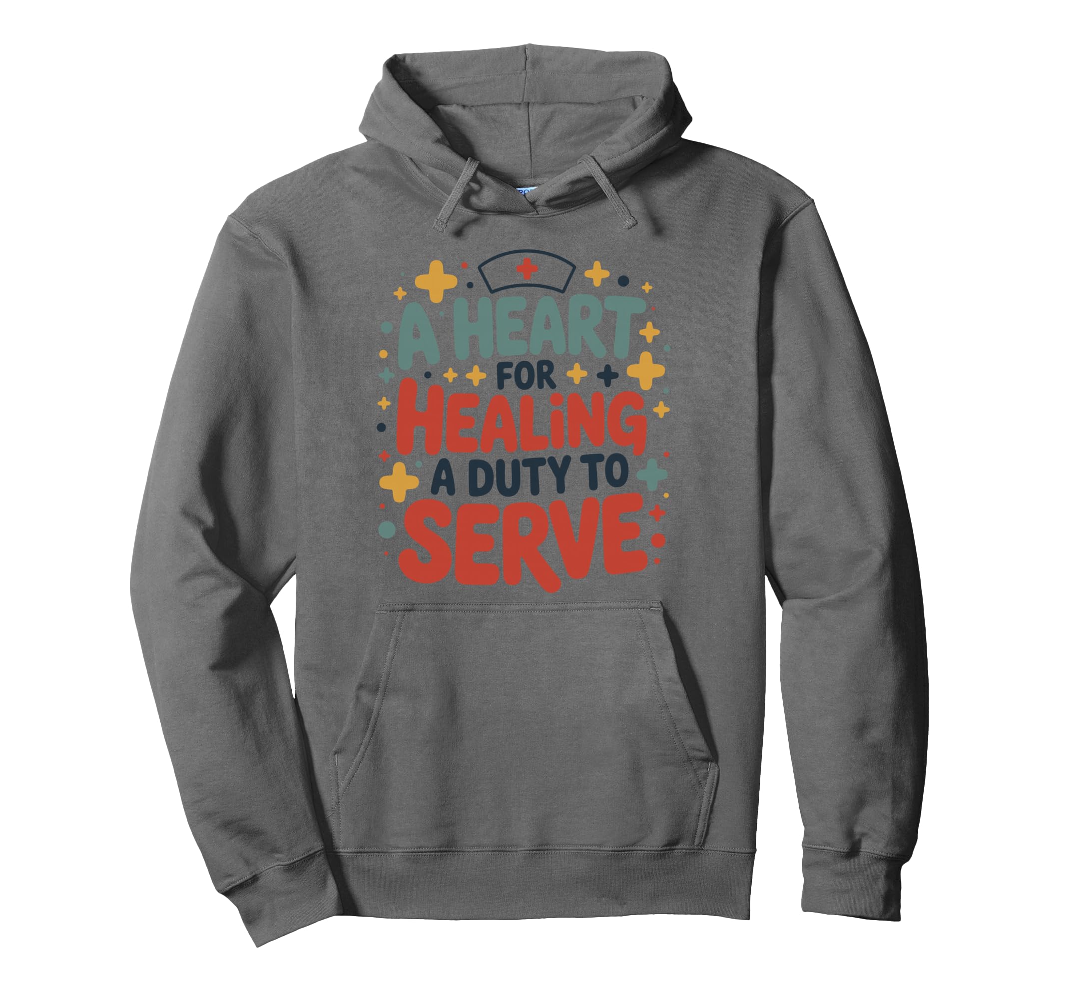 Heart Healing Duty To Serve Military Hoodie - Streetwear Style for Adults - T-Shirt, Sweatshirt, Hoodie