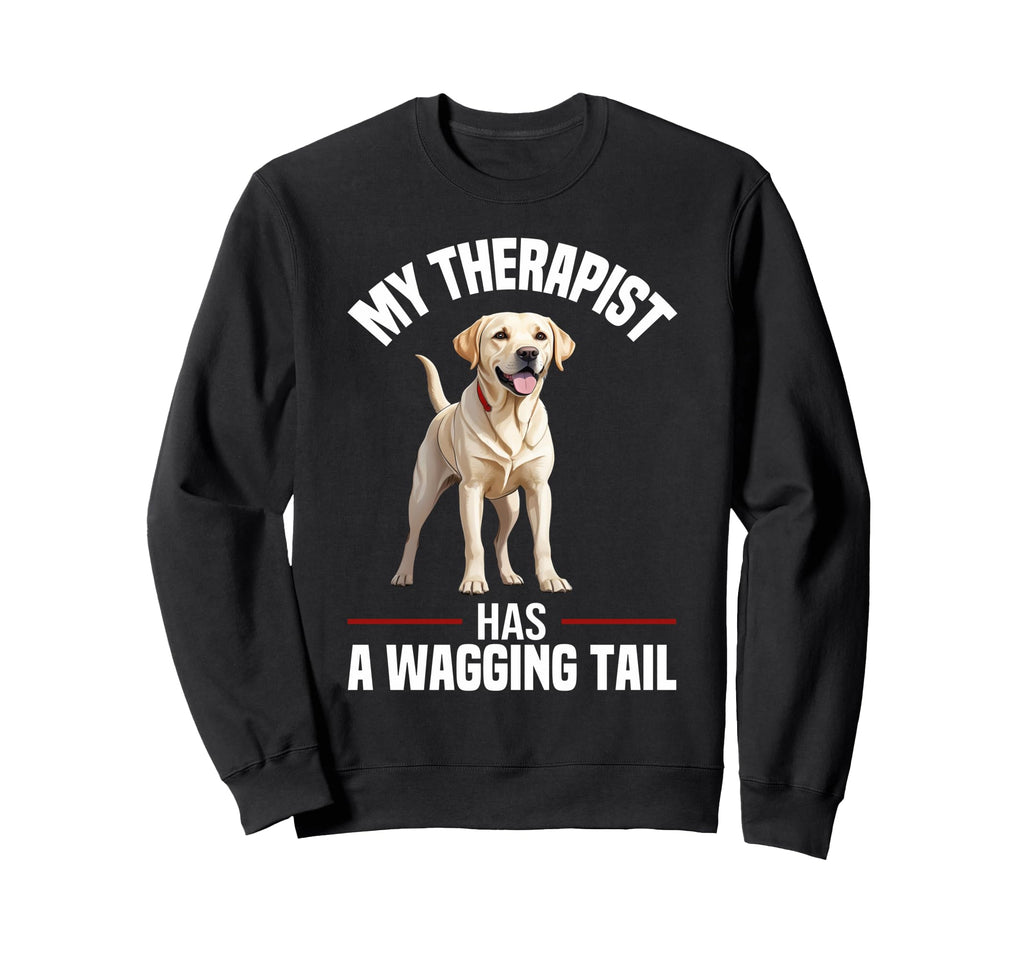 Funny Therapy Service Dog Labrador Sweatshirt - Minimalist Print for Adults - T-Shirt, Sweatshirt, Hoodie