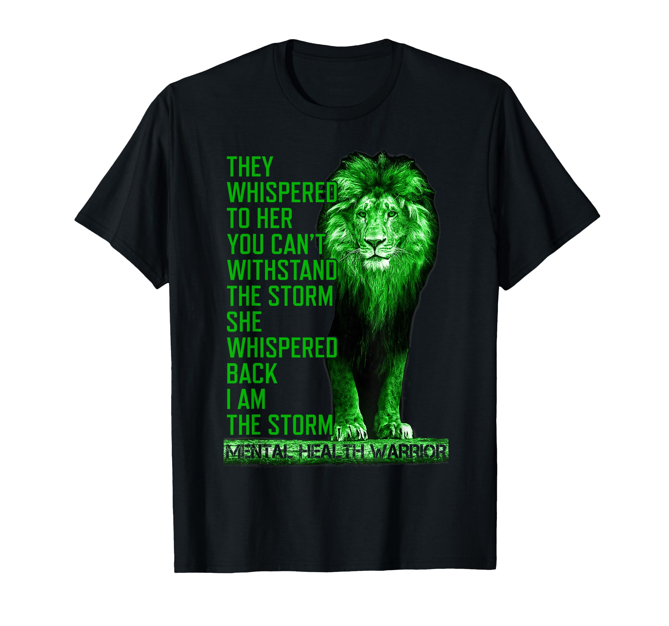 Green Lion Mental Health Being T-Shirt - Streetwear Style for Adults - T-Shirt, Sweatshirt, Hoodie