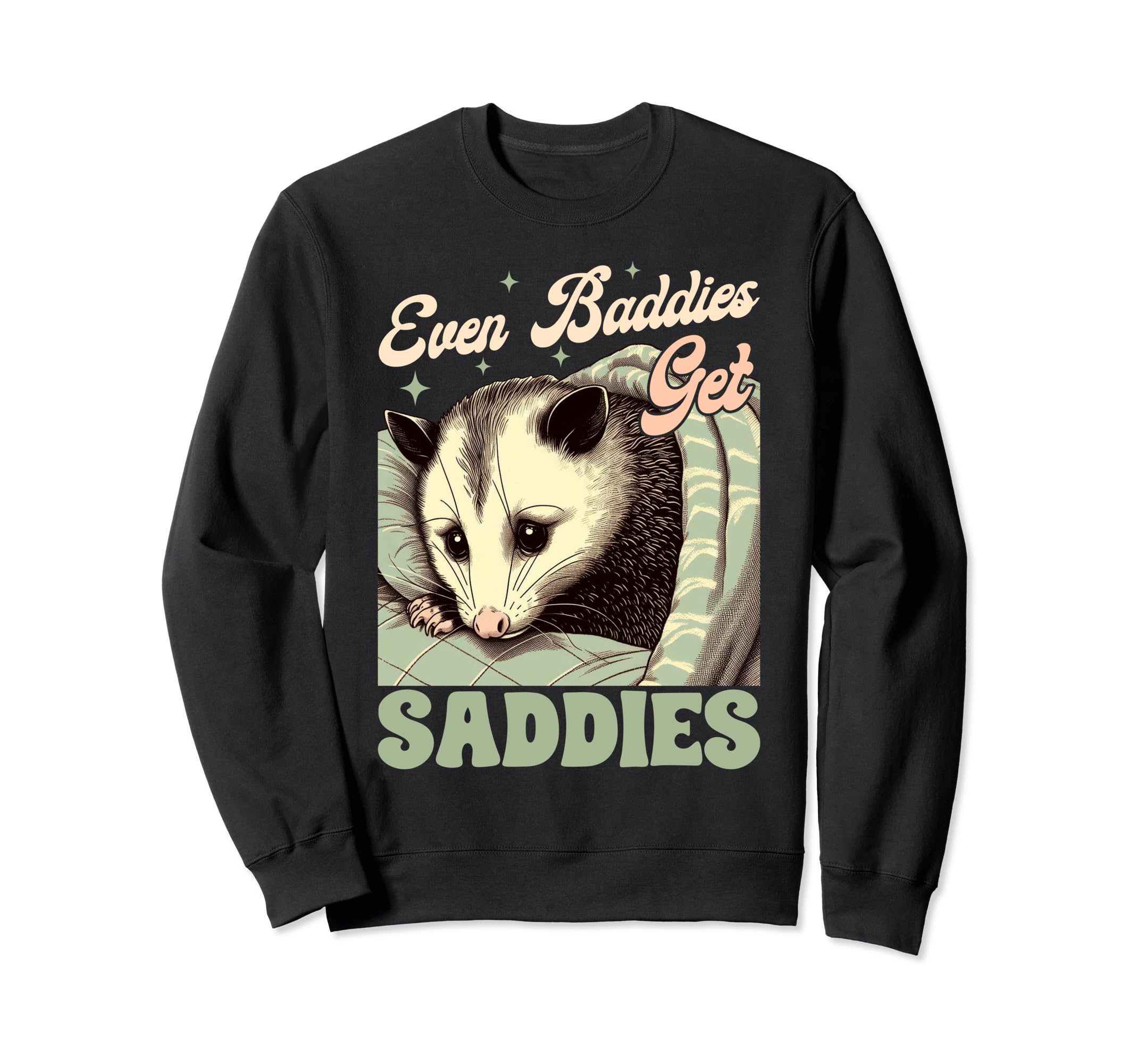 Anxiety Mental Health Opossum Even Sweatshirt - Custom Art Print Unisex - T-Shirt, Sweatshirt, Hoodie