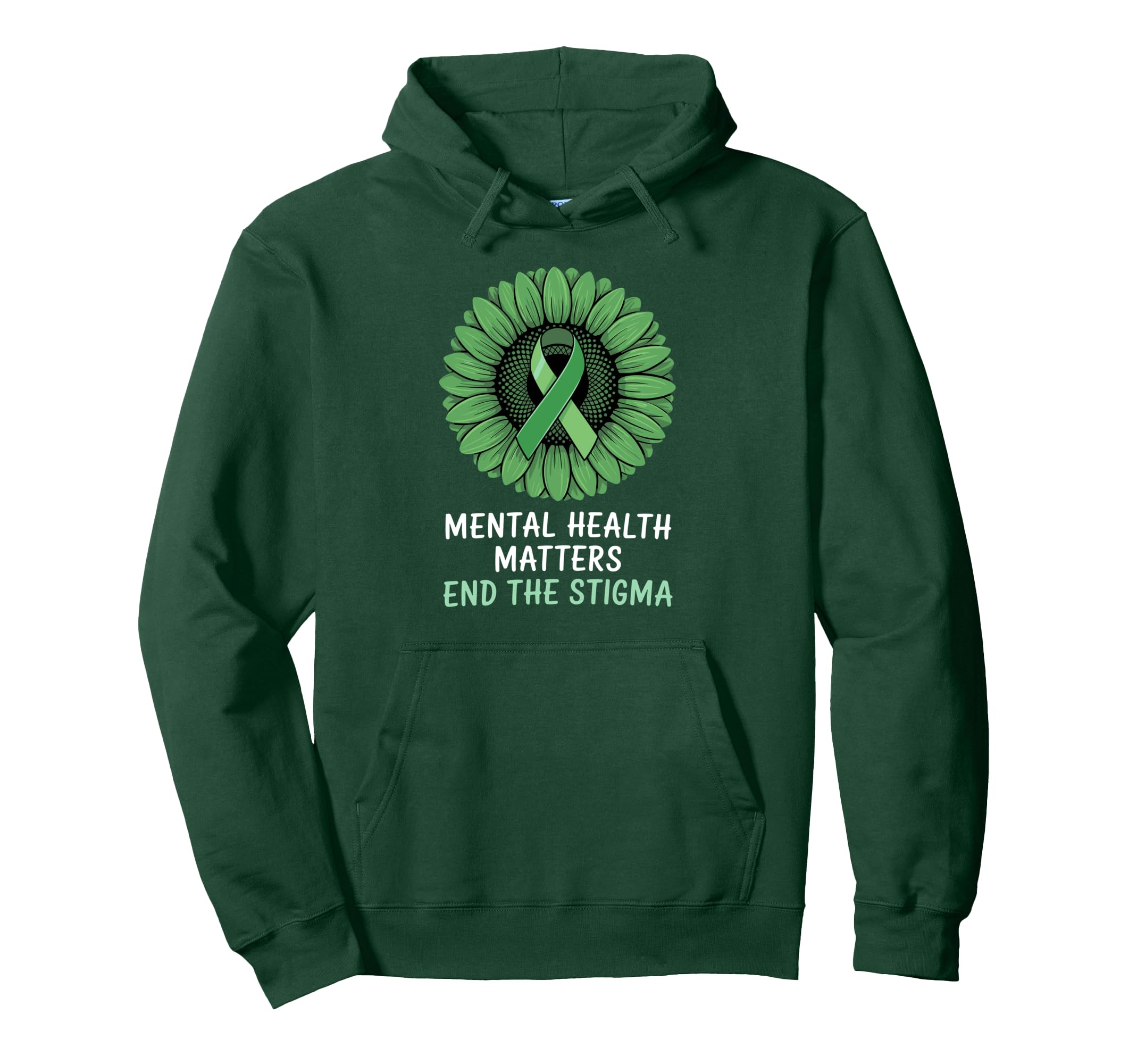 Mental Health Matters End Stigma Hoodie - Trendy Graphic Unisex - T-Shirt, Sweatshirt, Hoodie