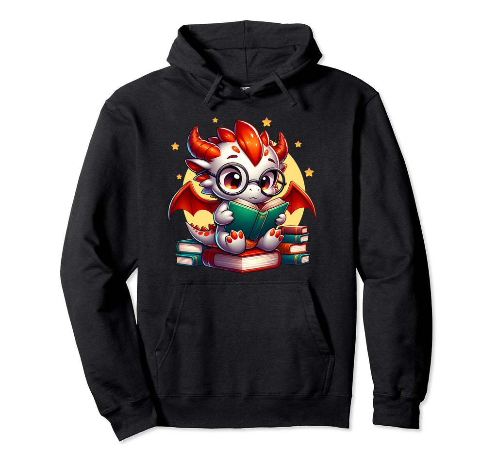 Book Dragon Bookworm Reading Lover Funny Hoodie - Streetwear Style Unisex - T-Shirt, Sweatshirt, Hoodie