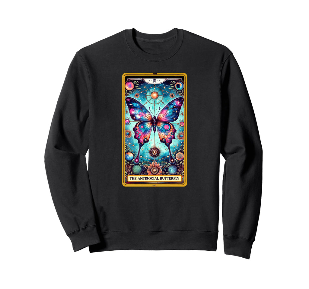 Sarcastic Tarot Antisocial Sweatshirt - Minimalist Print Men Women - T-Shirt, Sweatshirt, Hoodie