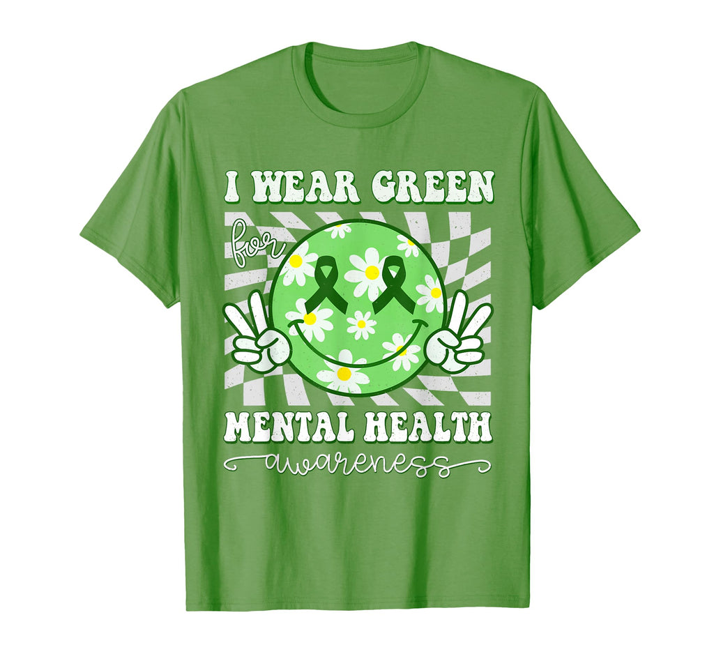 Mental Health Awareness Smile Hippie T-Shirt - Custom Art Print Unisex - T-Shirt, Sweatshirt, Hoodie