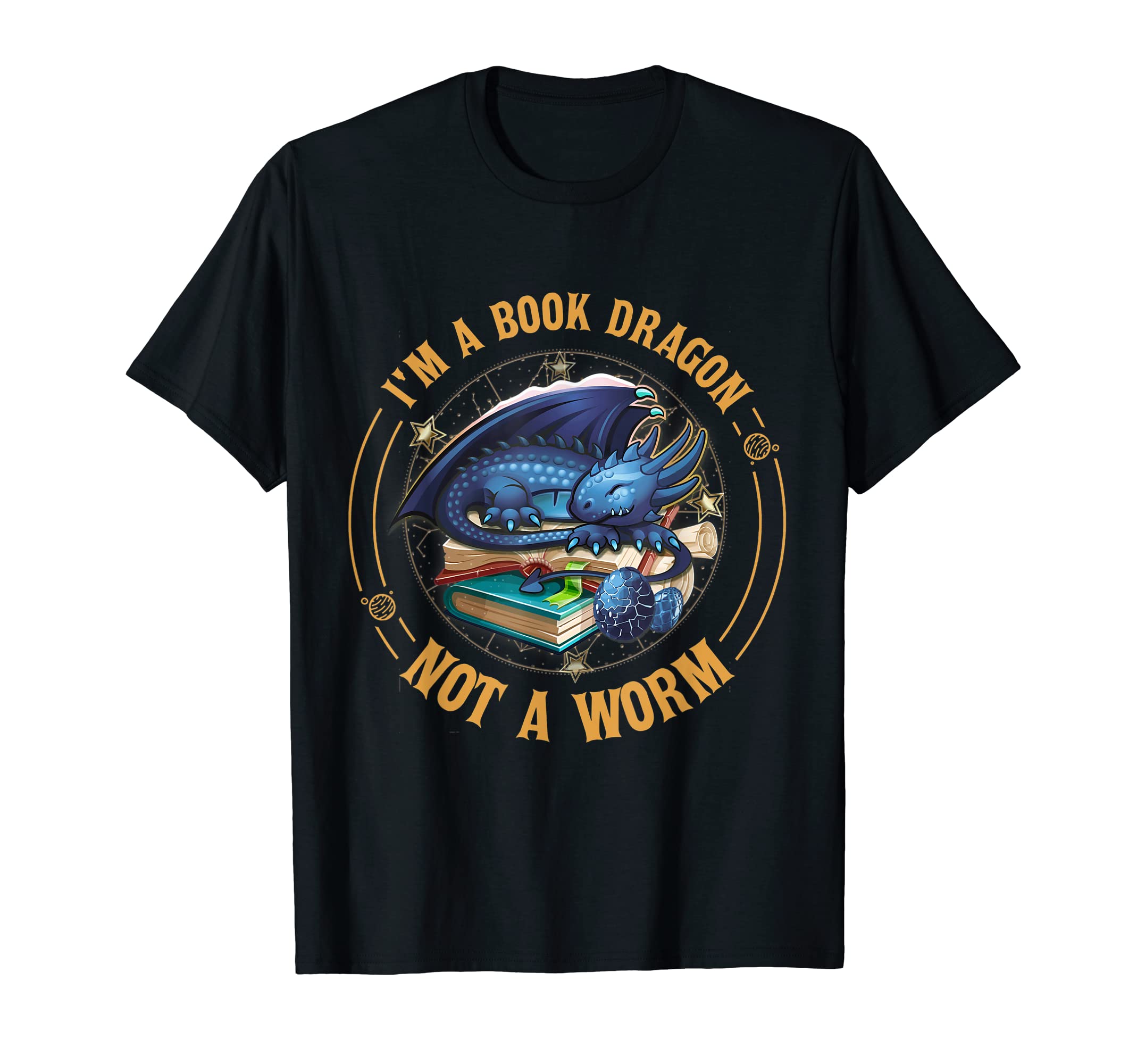 I Am Book Dragon Not Worm Funny T-Shirt - Minimalist Print Men Women - T-Shirt, Sweatshirt, Hoodie