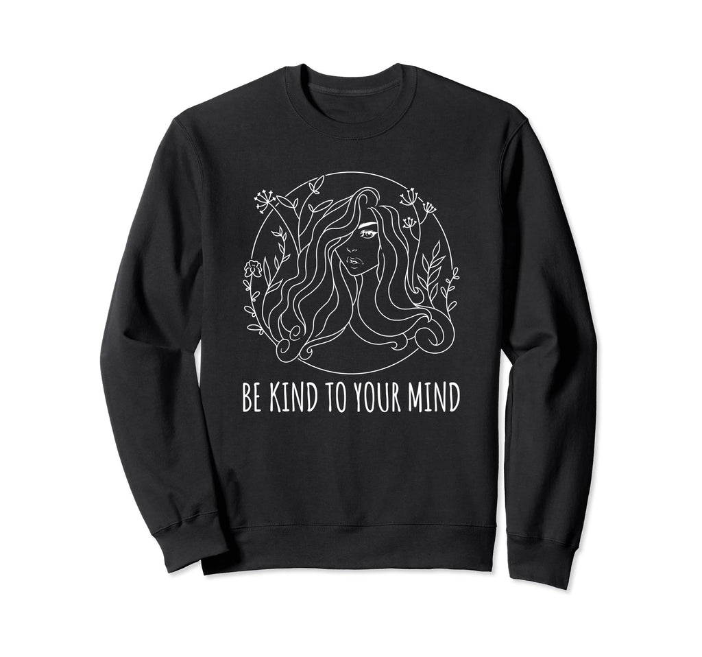 Be Kind To Your Mind Vanilla Sweatshirt - Minimalist Print for Adults - T-Shirt, Sweatshirt, Hoodie