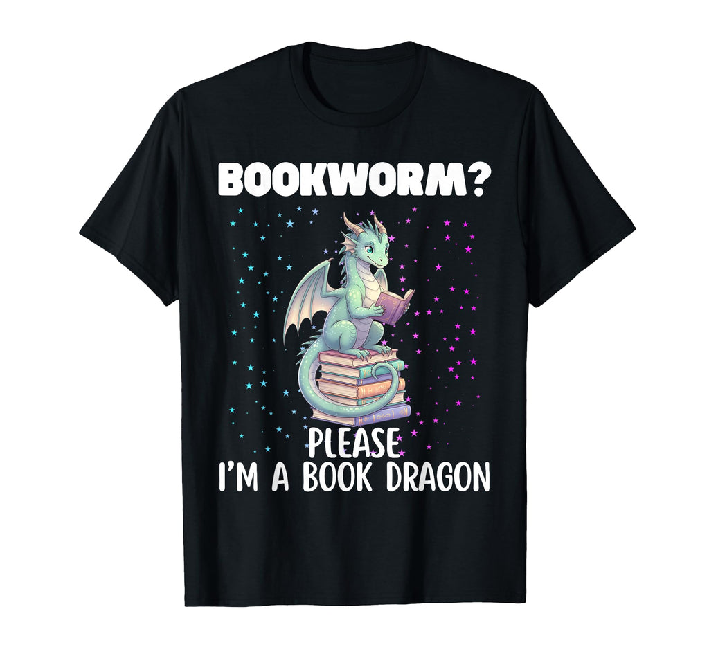 Funny Bookworm Dragon Reader Library Book T-Shirt - Unique Graphic Unisex - T-Shirt, Sweatshirt, Hoodie