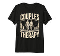 Couples Therapy Dog Walking Funny Dog T-Shirt - Unique Graphic Unisex - T-Shirt, Sweatshirt, Hoodie