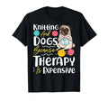 Knitting Knitter Dog Pug Knitting T-Shirt - Aesthetic Graphic Men Women - T-Shirt, Sweatshirt, Hoodie