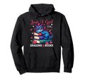 Just Who Loves Dragons And Books Hoodie - Streetwear Style Unisex - T-Shirt, Sweatshirt, Hoodie