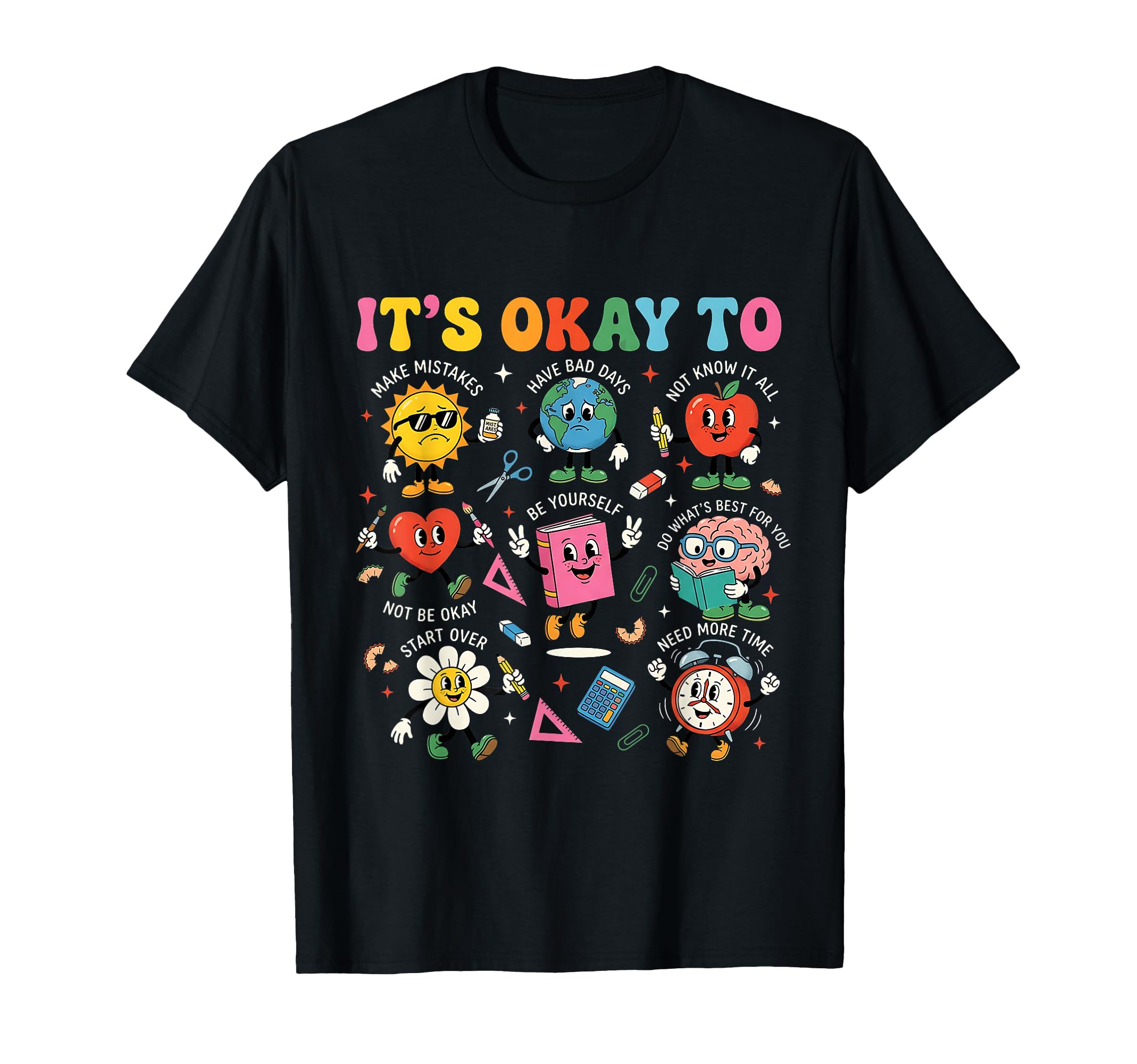 Its Okay To Make Mistakes Autism T-Shirt - Minimalist Print for Adults - T-Shirt, Sweatshirt, Hoodie