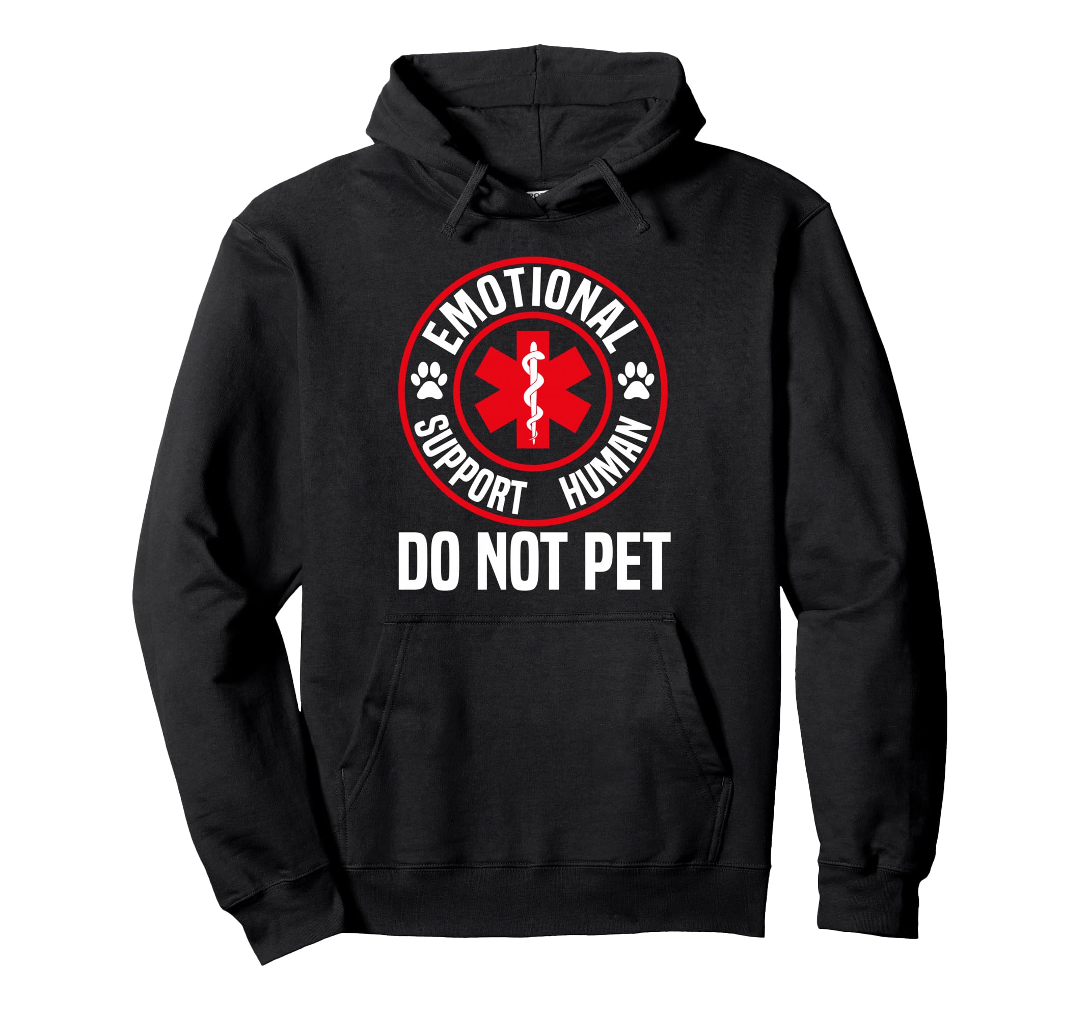 Emotional Support Human Do Not Pet Hoodie - Minimalist Print Men Women - T-Shirt, Sweatshirt, Hoodie