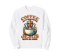 Coffee Gets Me Started Jesus Keeps Sweatshirt - Unique Graphic for Adults - T-Shirt, Sweatshirt, Hoodie