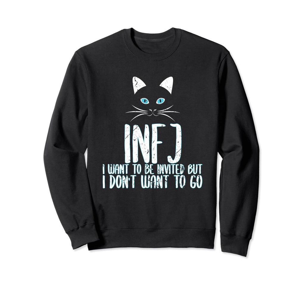 Infj Introvert Cat Lover Self Sweatshirt - Aesthetic Graphic Men Women - T-Shirt, Sweatshirt, Hoodie
