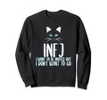 Infj Introvert Cat Lover Self Sweatshirt - Aesthetic Graphic Men Women - T-Shirt, Sweatshirt, Hoodie