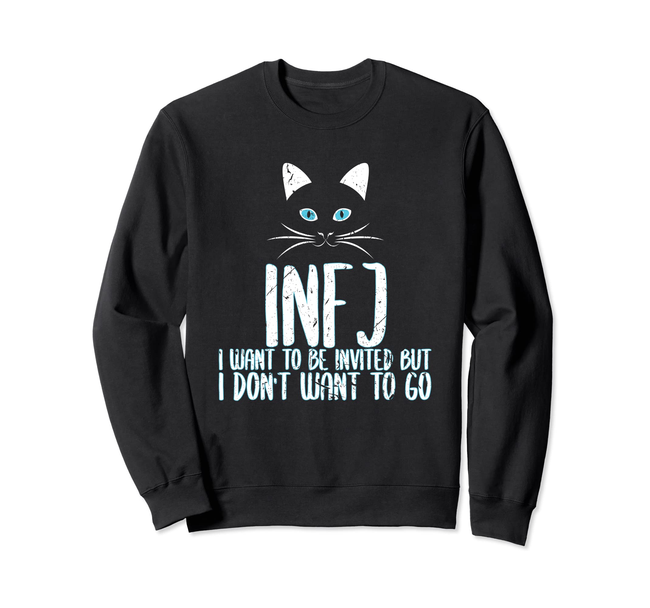 Infj Introvert Cat Lover Self Sweatshirt - Aesthetic Graphic Men Women - T-Shirt, Sweatshirt, Hoodie