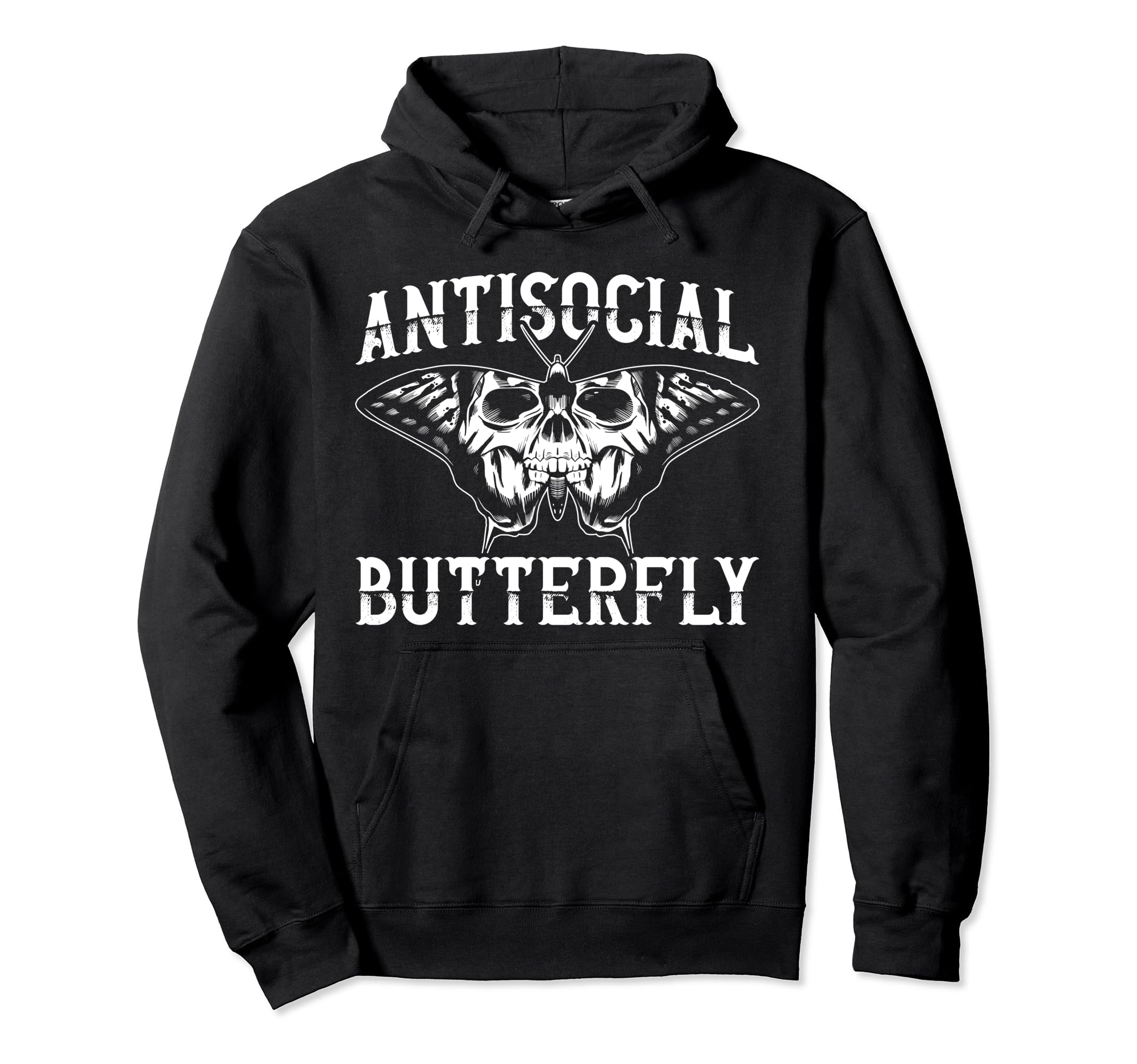 Antisocial Butterfly Funny Introvert Hoodie - Fun Novelty Design Men Women - T-Shirt, Sweatshirt, Hoodie