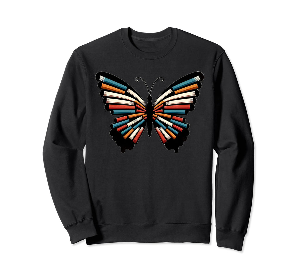 Books Butterfly Book Lover Bookworm Sweatshirt - Novelty Apparel for Adults - T-Shirt, Sweatshirt, Hoodie