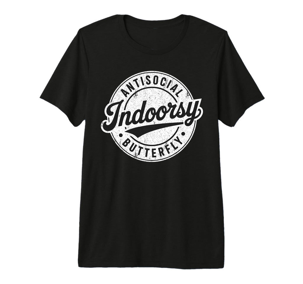 Indoorsy Antisocial Butterfly T-Shirt - Casual Everyday Wear for Adults - T-Shirt, Sweatshirt, Hoodie
