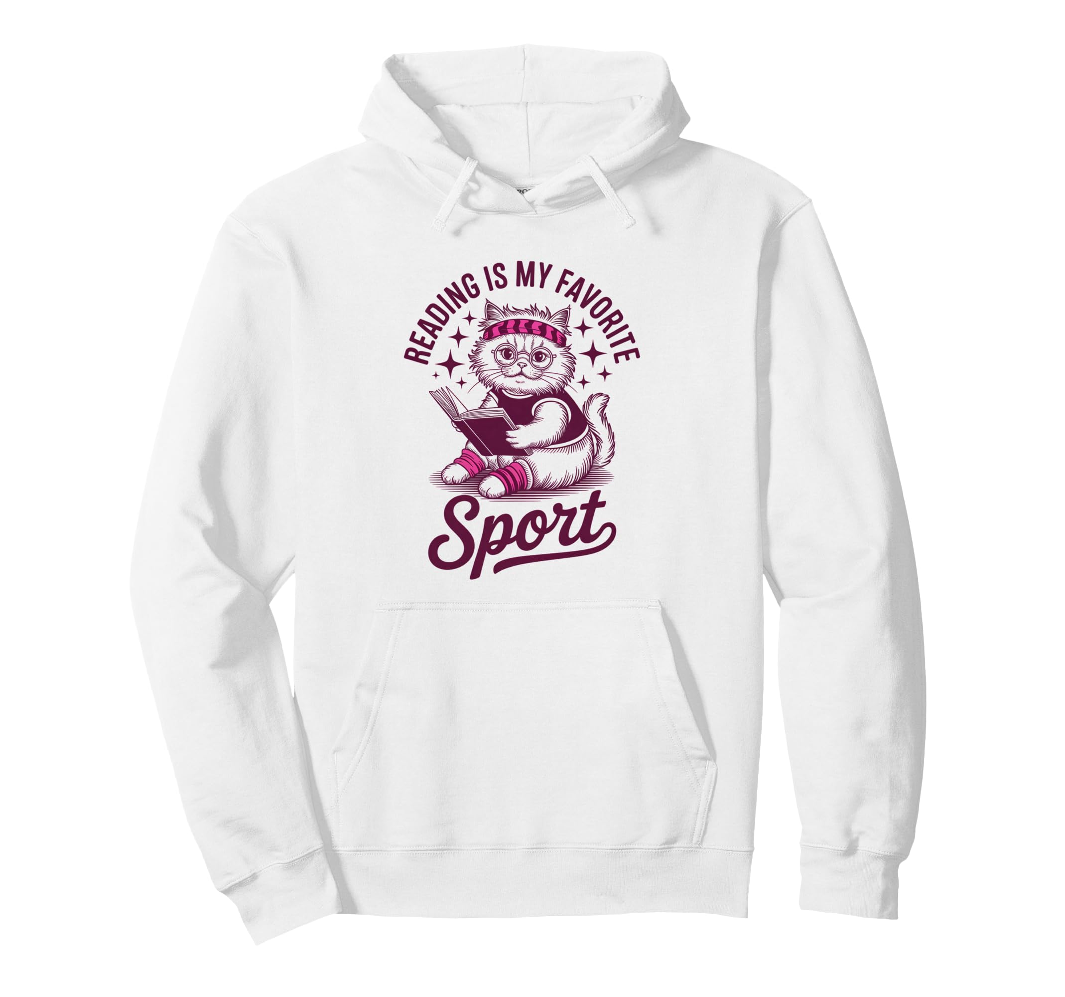 Reading Is My Favorite Sport 80S Hoodie - Fun Novelty Design Unisex - T-Shirt, Sweatshirt, Hoodie