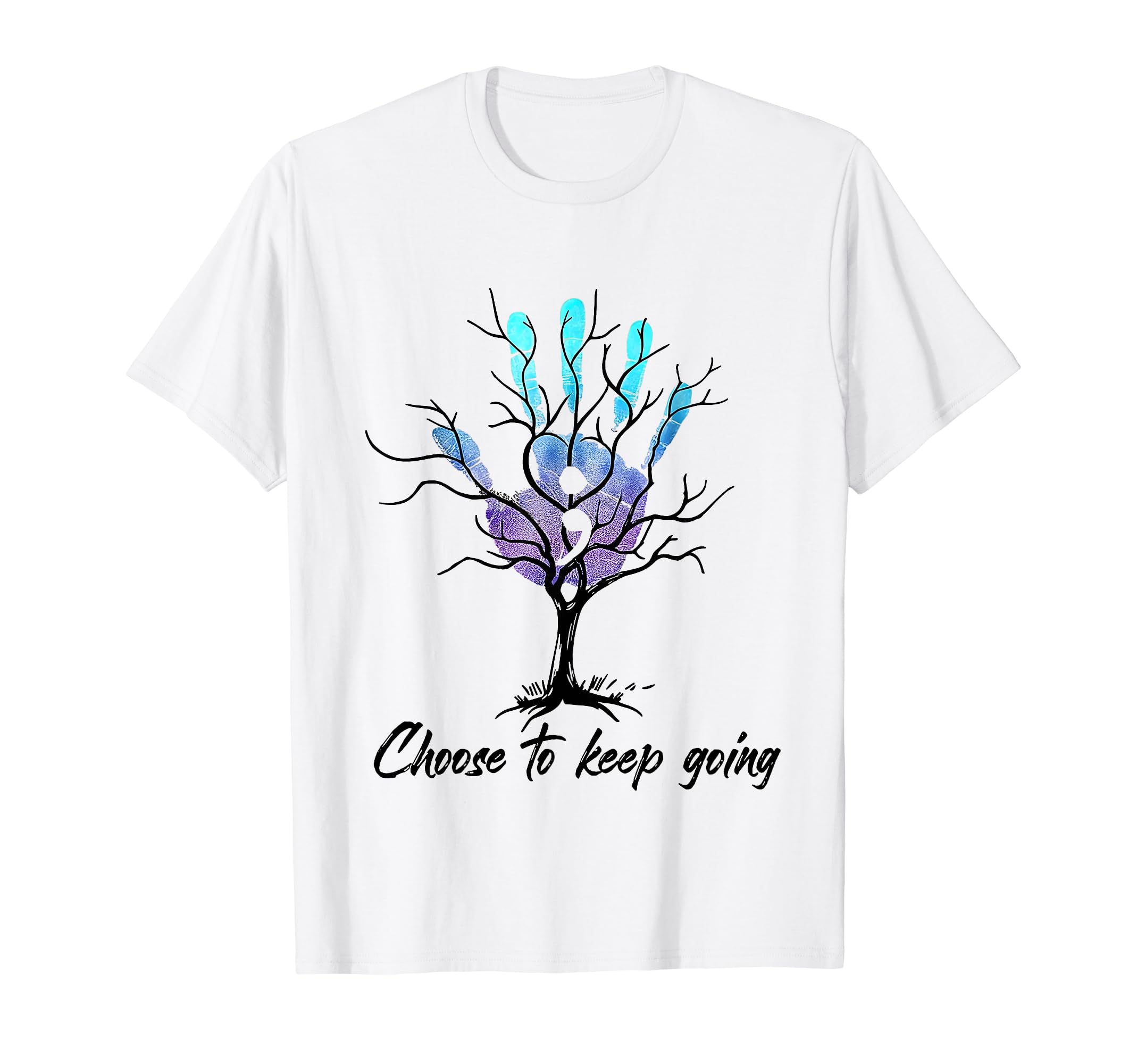 Hand Choose To Keep Going Suicide T-Shirt - Aesthetic Graphic Men Women - T-Shirt, Sweatshirt, Hoodie