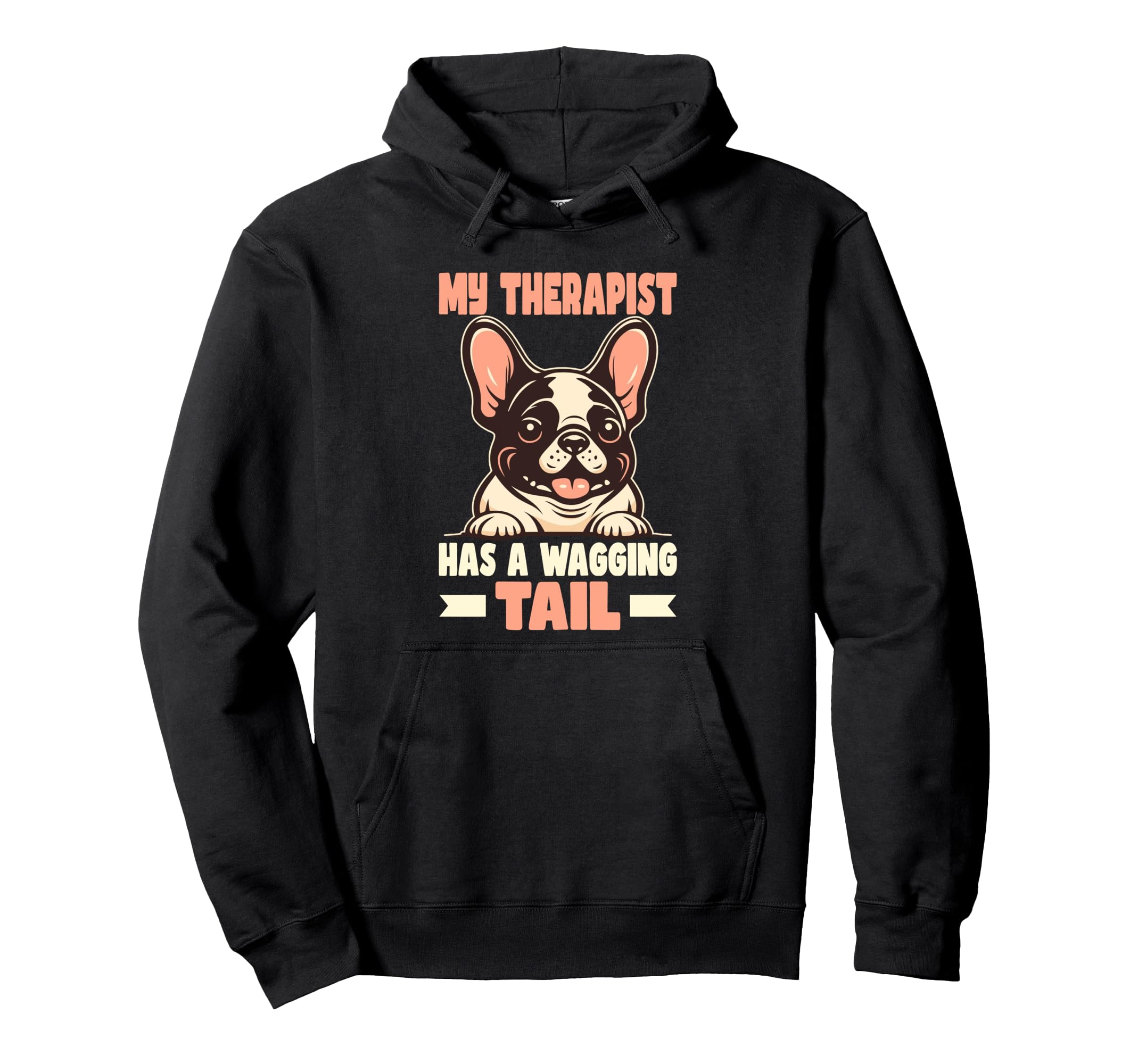French Bulldog Therapy Service Dog Hoodie - Novelty Apparel Unisex - T-Shirt, Sweatshirt, Hoodie