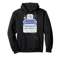 Therapist Burnout Counselor Mental Hoodie - Minimalist Print for Adults - T-Shirt, Sweatshirt, Hoodie